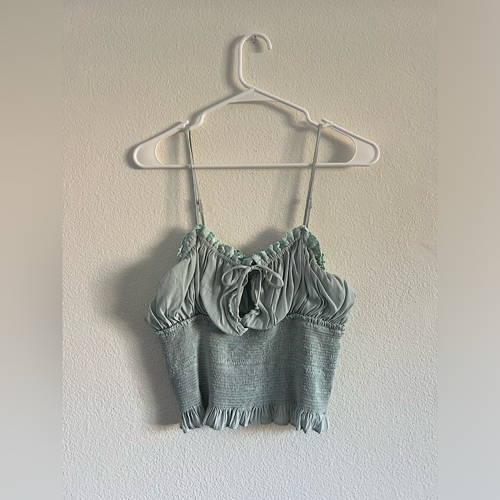 Nectar Clothing Blue Fitted Laced Tank, Size Large